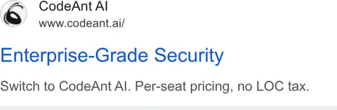 An ad CodeAnt AI is running