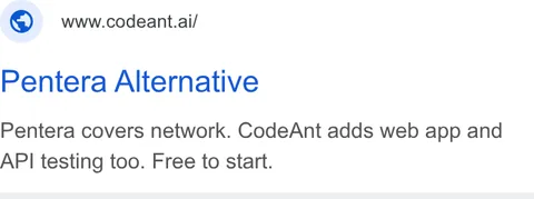 An ad CodeAnt AI is running