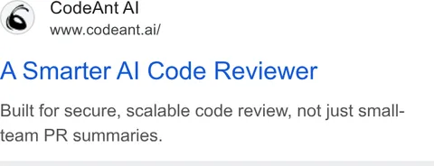 An ad CodeAnt AI is running