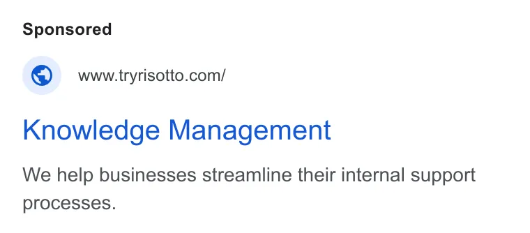 An ad Risotto is running