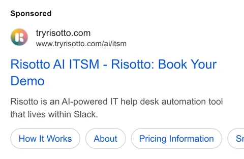 An ad Risotto is running